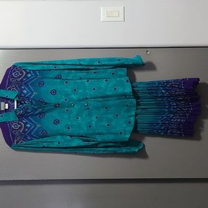 Rough rider by Circle T western wear. Women's 2 pc dress. Size L